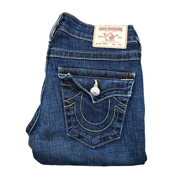 TRUE Religion Jeans Size 27 BILLY Blue - Picture 1 of 7